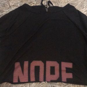 Black Nope crop top